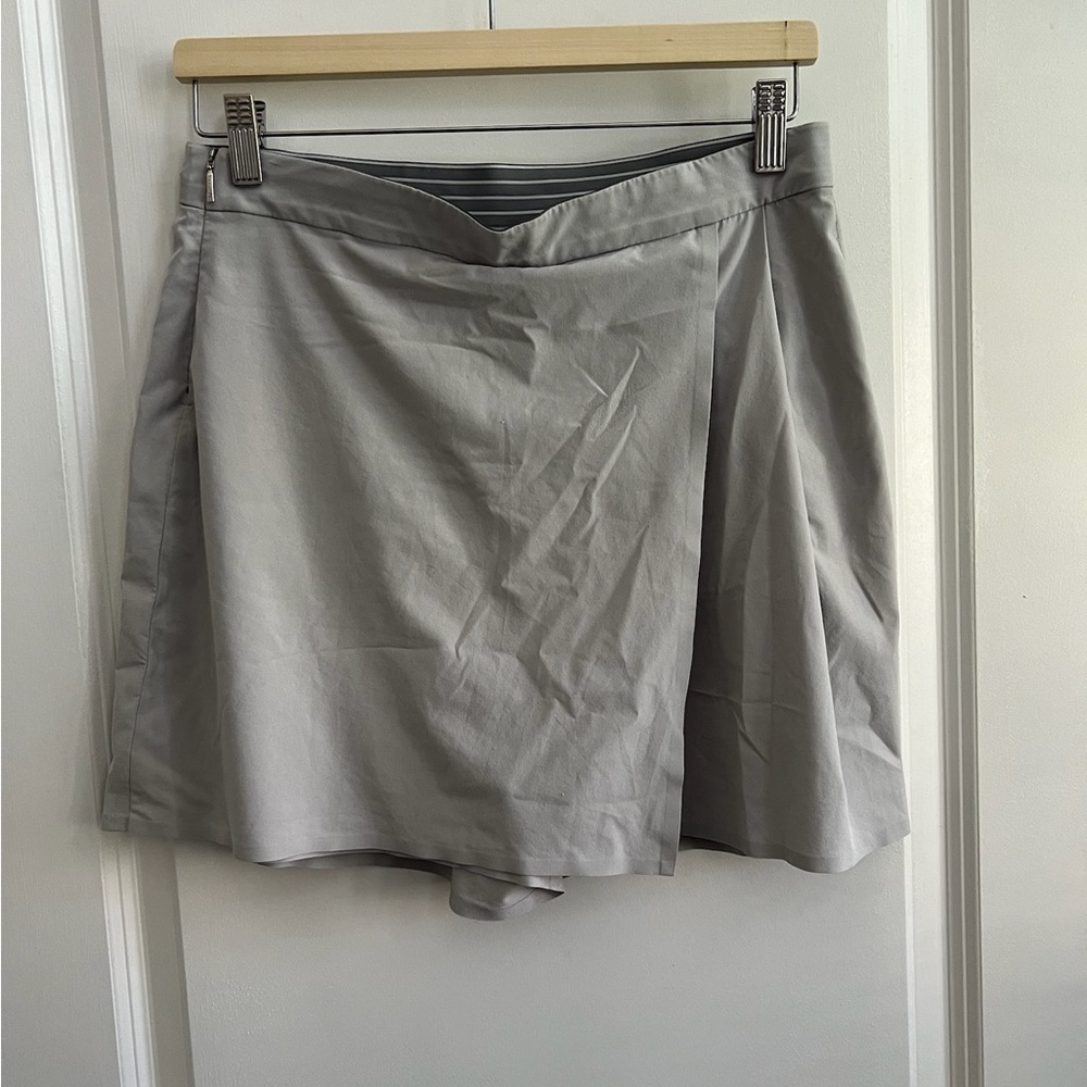 Athleta Light Gray Skort with Wrap Front